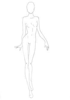 the outline of a female figure is shown