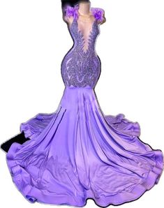 Embellished Fishtail Dress For Banquet, Fitted Sleeveless Pageant Dress For Prom Season, Mermaid Embellished Dress For Prom, Purple Fitted Pageant Dress For Party, Pageant Embellished Mermaid Hem Dress, Embellished Mermaid Hem Pageant Dress, Fitted Purple Pageant Dress For Party, Purple Mermaid Dress For Prom Season, Purple Homecoming Dress With Sweep Train