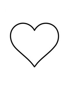 a black and white outline of a heart