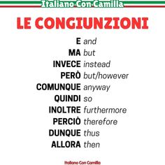 an italian poster with the words'le concuinzoni'in different languages