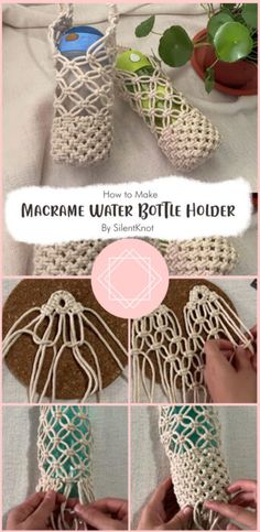 how to make macrame water bottle holder