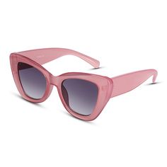 You will be deeply impressed by this fashion-forward cat-eye shape featuring chunky and thick style. The contemporary look is designed to be extremely wearable and meanwhile eye-catching, a popular star of any outfit. This overwhelming pair of sunnies will surely display your energy and playful spirit! You can choose between the low-key black or tortoise frame and the lively pink or yellow frame.Frame Shape: Cat EyeFrame Color: PinkFrame Material: PlasticLens Color: GreyLens Material: Lens Width: 52 mmBridge Width: 23 mmTemple Length: 145 mmUV Protection: UV400Polarized: No Trendy Cat Eye Sunglasses With Tinted Lenses, Trendy Cat Eye Plastic Sunglasses, Chic Plastic Cat Eye Sunglasses, Yellow Frame, Grey Gradient, Gradient Sunglasses, Eye Shape, Sunglasses Online, Eye Shapes