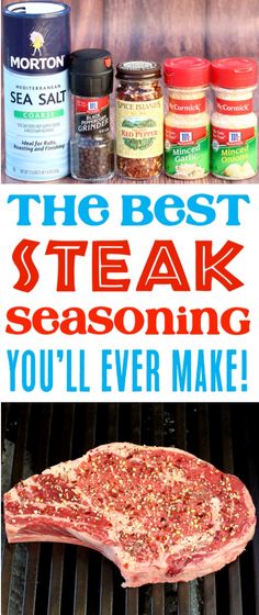 the best steak seasoning you'll ever make is on the grill and it looks delicious