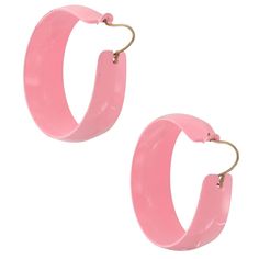 "Add a pop of color to your outfit with these charming hoops. They have a nice light pink color that'll add a cute touch to your look. Try pairing these with a blue blouse for a nice colorful look. These earrings are 1.25\" long and use a pierced hook fastening. They also make for a great gift to a loved one or yourself. - Era: 1970-1980s - Condition Evaluation: Excellent - New Without Tags (NWOT)" Trendy Plastic Hoop Earrings, Trendy Pink Beaded Hoop Earrings, Trendy Spring Hoop Earrings, Adjustable Pink Hoop Earrings, Pink Hoop Earrings For Spring, Trendy Small Hoop Earrings For Spring, Pink Hoop Earrings For Spring Gift, Pink Hoop Earrings Gift For Spring, Pink Hoop Earrings As Spring Gift