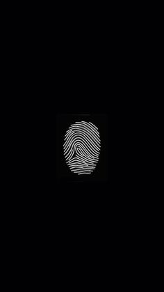 a finger print on a black background