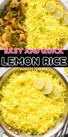 lemon rice is an easy and quick side dish