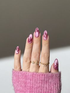 Velvet Nails, May Nails, Flower Nail Designs, Cute Summer Nails, Pretty Acrylic Nails, Floral Nails