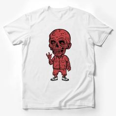 Cool Skull Graphic T-Shirt, Unique Red Skull Artwork, Men's and Women's Casual Streetwear Male T-Shirt Custom graphic T-Shirt.Customize your color Casual Skull Print T-shirt For Streetwear, Urban Skull Print Crew Neck T-shirt, Skull Print Crew Neck T-shirt For Streetwear, Urban Cotton T-shirt With Skull Print, Urban Style Cotton T-shirt With Skull Print, Red Relaxed Fit Hip Hop T-shirt, Urban Crew Neck T-shirt With Skull Print, Hip Hop Skull Print T-shirt For Streetwear, Casual T-shirt With Skull Graphic Print