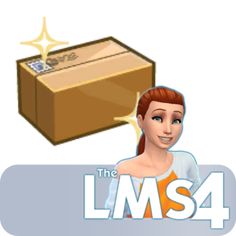 the lms4 logo with an image of a box and a woman's face