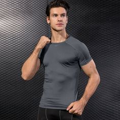 Men's Tight-Fitting Fitness Sports Running Training Short-Sleeved T-Shirt Please check the Size Chart before order. If you are not sure the size, please send message to us. Features: 1.It is made of high quality materials,durable enought for your daily wearing 2.Stylish and fashion design make you more attractive 3.Perfect Match with your favorite black slacks, denim jeans, etc 4.Great for Daily,Casual,I am sure you will like it! 5.Suitable for daily wear and long-distance fitness, make your exe Army Shorts, Legging Shorts, Compression T Shirt, Men Tracksuit, Camouflage Green, Mens Compression, Active Outfits, Sport Top, Compression Shirt