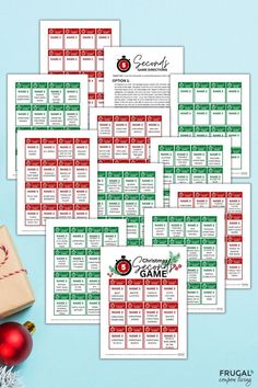 printable christmas games for kids to play on the table with presents and ornaments around them