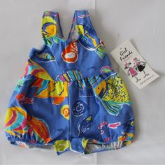 Blue Fish Print Overalls Brand Is Girl Friends By Anita G Brand New With Tags Size 6 Measurements: Armpit To Armpit Is 7.5”, Length Is 12.5” In A Smoke-Free Home G One, Girl Friends, Blue Fish, Fish Print, Overalls, Kids Shop, Size 6, One Piece, Fish