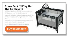 the graco pack'n play on the go playard is available in black and white