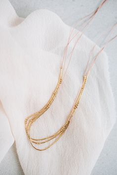 Pictor Necklace | Wedding Edit | Abacus Row | Handmade Jewelry Silk Cord Necklace, Wedding Edit, Muslin Bags, Gold Filled Hoops, Silk Cord, Bridal Bracelet, Gift Boutique, Cord Bracelets, Cord Necklace