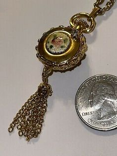 Vintage Faux Watch Locket Fringe Pendant Necklace Rose Guilloche Center 26” | eBay Watch Locket, Necklace Rose, Vintage Costume Jewelry, Vintage Costumes, Locket, Costume Jewelry, Bracelet Watch, Keychains, Pendant Necklace