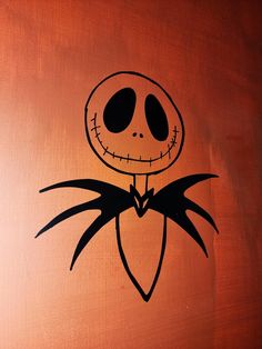 a painting of jack skellingy from the nightmare before it has been painted on