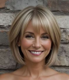 Textured Mid Length Hair Layered Bobs, Shoulder Length Bob With Side Bangs, Fine Hair Chin Length, Hair Chin Length, Timeless Looks, Haircuts For Women Over 50, Gorgeous Hairstyles