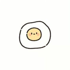 a drawing of an egg with a smiley face drawn on it's back side