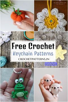 free crochet keychain patterns with text overlay