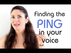 a woman with long hair holding up a sign that says finding the ping in your voice