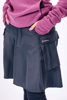 Hiking Skirt with Pockets for Women and Men – LightHeart Gear Hiking Skirt, Dark Grey Skirt, Skirt With Pockets, Hiking Outfit, Gray Skirt, The Trail, Range Of Motion, Skirts With Pockets, Petite Size