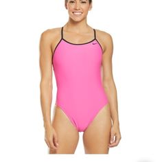 This Is A Brand New Nike Swimsuit. Color Is Called Laser Pink. No Interior Bra/Cups. Straps Cross In The Back. Price Is Firm. Thanks For Looking. Nike One-piece Swimwear For Sports, Nike One-piece Sports Swimwear, Pink Sporty Bodysuit For Sports, Sporty Pink Bodysuit For Sports, Nike One-piece Bodysuit For Swimming, Nike Sporty Swimming Bodysuit, Pink Lined Bodysuit For Swimming, Sporty One-piece Pink Swimwear, Sporty Pink One-piece Swimwear