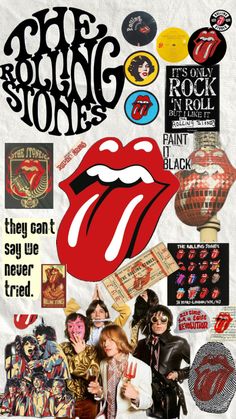 the rolling stones poster with various images