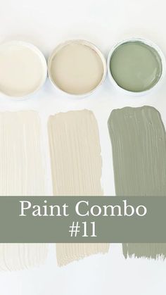 four different shades of paint with the words paint combo 11 on top and below them