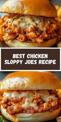 the best chicken sloppy joes recipe is made with only three ingredients and it's ready to be eaten