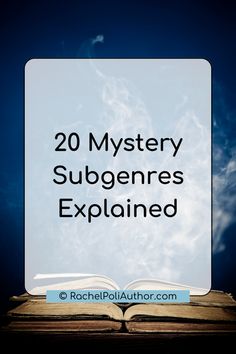 Article at RachelPoliAuthor.com Mystery Genre, Umbrella Term, Private Investigator, Romantic Suspense, Psychological Thrillers, Page Turner