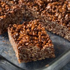 a close up of a piece of food on a pan