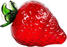 a close up of a strawberry with water drops on it