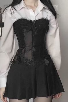 Corset Outfit, Dinner Outfits, Swaggy Outfits, Goth Outfits, Alternative Outfits, Edgy Outfits, Teen Fashion Outfits, Teen Fashion