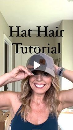 Zandra Tidmarsh on Instagram: "Hat Hat Tutorial☀️   Whether you’re going to a baseball game, spending the day on the beach, or if you’re just a hat girly, this effortless hat hair tutorial is all you need! No hair ties, claw clips, or bobby pins required. Just toss your hair up and rock that baseball cap or trucker hat. Perfect for those busy days or sandy escapes in sunny Florida!  Watch, learn, and enjoy this easy hack! Share this with a friend—you can pair this with a baseball hat, a trucker hat, whatever you like.  #baseballgame #sunnydays #hairtutorial #beachhair #simplehairhack #truckerhatstyle #easyhairstyle #nohairtie #effortlessbeauty #summerhair #beachvibes #hairstyleideas #hairtips #beautyhacks #quickhairstyles #hairgoals #instahair #hairinspo #contentcreator #viralhair #million Hair Clip And Baseball Cap, Style Hats Casual Outfit, Cute Hairstyles With Trucker Hat, Half Up Half Down Hat Hair, Claw Clip And Baseball Cap, Casual Cap Outfit, Hair In Ball Cap Style, Shoulder Length Hair Baseball Cap, Ponytail For Hats