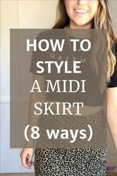 Ways To Wear Midi Skirt, Tops For Midi Skirts, Styling Floral Midi Skirt, Womens Skirts Midi, Shoes For Skirts Casual, Black Print Skirt Outfit, How To Wear A Midi Skirt In Winter, How To Style High Waisted Skirt, Teacher Midi Skirt Work Outfits