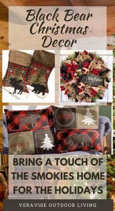 black bear christmas decor is featured in this ad