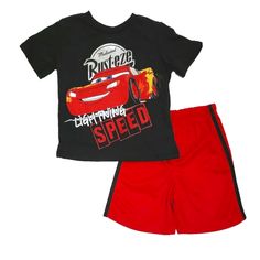 Disney And Pixar's Cars Toddler Tee And Short Set Boutique Item Brand New With Tags Officially Licensed And Authentic T-Shirt Material Composition: 100% Cotton Shorts Material Composition: 100% Polyester Sizes: Various Sizes Available: 2t, 3t, 4t Colors: Black, Red Extremely Soft And Comfortable Cars Tee With Matching Shorts. Fun And Vibrant Prints Comfy Mesh Shorts With Elastic Band For Easy Fit Tags: Boys Kids Children's Clothes Clothing Trucks Disneyland California Adventure Comfy Cool Everyd Disneyland California Adventure, Cars Tees, Disneyland California, Spring Baby, Mesh Shorts, California Adventure, Lightning Mcqueen, Disney Cars, Toddler Tees