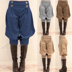 Womens High-Waisted Solid Color Palazzo Pants with Double-Breasted Design Pirate Pants, Viking Pirate, Concept Clothing, Drawing Clothes, Loose Pants, Fantasy Clothing, Fantasy Fashion, Character Outfits, Mode Inspiration