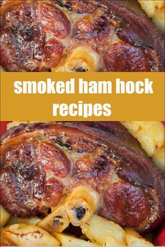 smoked ham hock recipe with text overlay