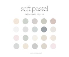 the cover for soft pastel instagram covers, with different colors and sizes on it