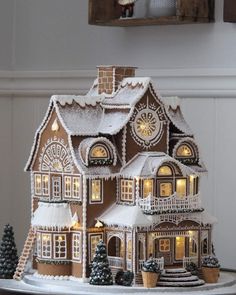 an image of a gingerbread house on instagram