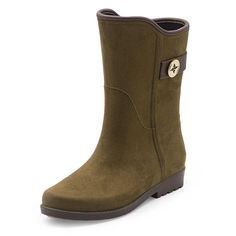 Make a splash in the Legare Rainboot! Designed for comfort and easy wear, the mid-calf design makes it easy to pull on and off, while the waterproof finish will keep your feet cozy and dry even in wet conditions. Waterproof suede upper Metallic details for style Anti-slip sole Mid-calf design for easy on and off Fit: If you are a half size, please size up Made in Mexico Sporting Clays, Short Rain Boots, Womens Rain Boots, Closed Toe Shoes, Travel Shoes, Ankle Boots Flat, Rain Or Shine, Shoe Company, Rain Boot