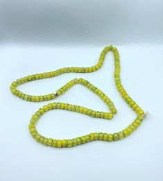 The Beautiful Antique Vintage Chines Glass Beads Probably From 18 Century Unique Item For Collections We Provide Fast and Free Shipping Enjoy Yellow Glass Beaded Necklace, Yellow Round Glass Bead Jewelry, Yellow Single Strand Beads For Jewelry Making, Yellow 8mm Bohemian Beads, Yellow Single Strand Beads For Gifts, Bohemian Yellow 8mm Beads, Traditional Yellow Necklace With 8mm Beads, Yellow Round Beaded Spiritual Necklace, Glass Bead Necklaces 8mm