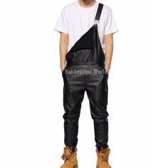 Dungry Adjustable strap Leather Jumpsuit For Men Leather Dungarees, Leather Overalls, Hip Hop Trousers, Men Jumpsuit, Mens Leather Pants, Leather Jumpsuit, Mens Overalls, Jumpsuit Men, Jumpsuit Online