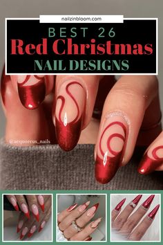 These are the Best 26 Red Christmas Nail Designs bring the holiday spirit to life with festive and stylish options. From timeless red hues to creative holiday patterns, these nail art ideas are perfect for making a statement at any celebration. Whether you’re attending a party or enjoying a cozy night at home, these designs will add a touch of seasonal charm to your look. Explore these inspirations and get ready to create the perfect Christmas manicure! Red Christmas Nail Designs, Red Christmas Nail, Spirit Nails, Holiday Nail Polish, Disney Christmas Nails, Christmas Manicure, Red Christmas Nails, Christmas Accents