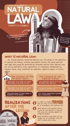 an info sheet with information about natural law