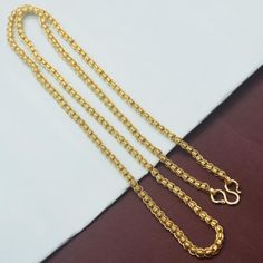 Stylish Gold Plated Dailywear Designer Thennapoo Chain. Trendy Thennapoo design party and daily wear chain for women. An excellent choice for a gift to men and women.