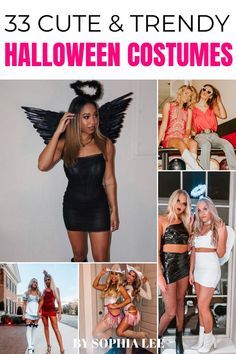 halloween costumes for women with the words 35 cute and trendy halloween costumes on them