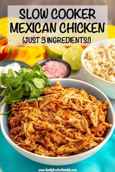 slow cooker mexican chicken just 3 ingredients