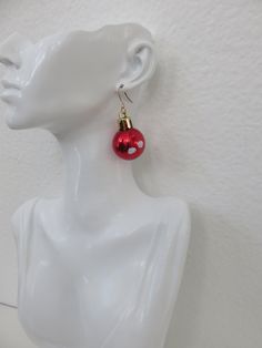 LIMITED IN STOCK Christmas Red and White ball  earrings Red Christmas Earrings For Holiday, Red Earrings For Christmas Holiday, Red Christmas Holiday Earrings, Festive Christmas Earrings, Festive Christmas Round Earrings, Red Holiday Festive Earrings, Festive Round Christmas Earrings, Red Holiday Earrings, Red Festive Holiday Earrings